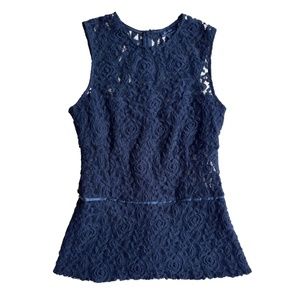 Peplum Floral Lace Tank